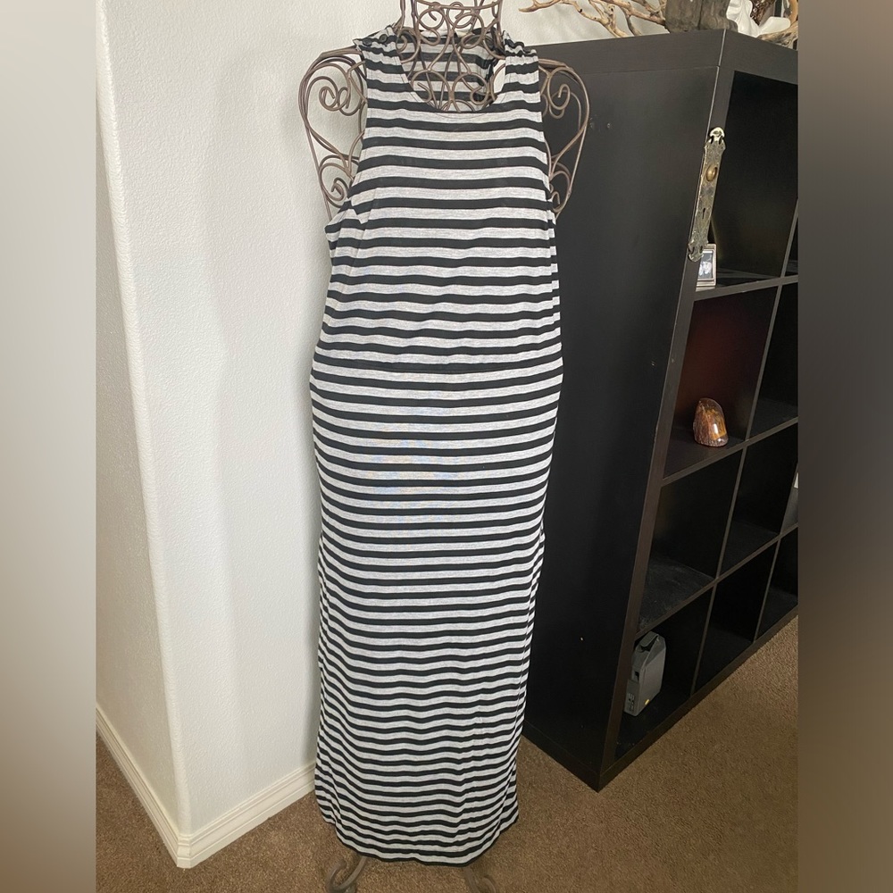 BCBGeneration Maxi Stripe Tank Dress. Medium